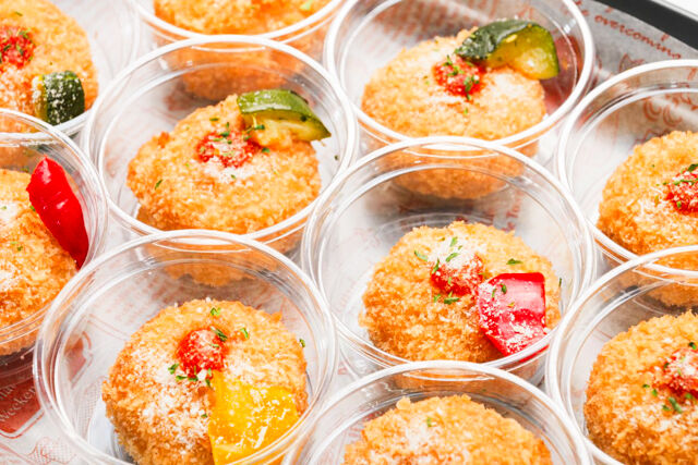 マッシュルームリゾットのライスコロッケ