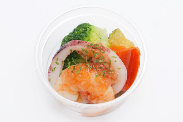 エビとイカの冷製マリネ