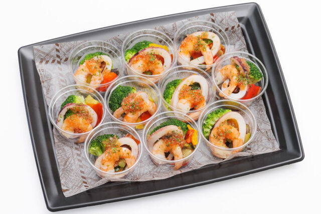 エビとイカの冷製マリネ