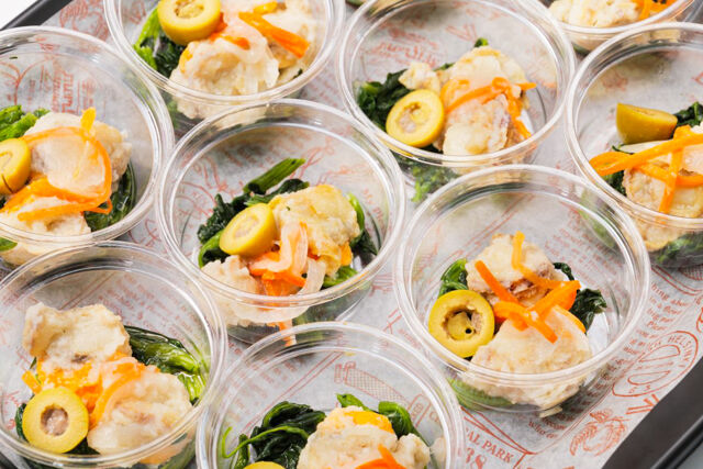 ホタテのマリネとアンチョビオリーブ