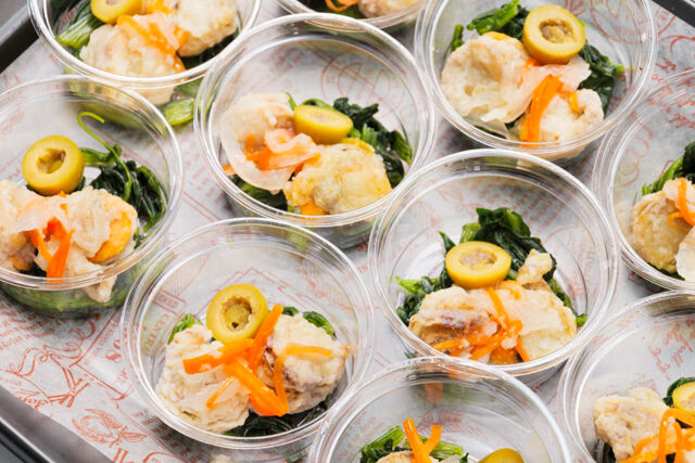 ホタテのマリネとアンチョビオリーブ