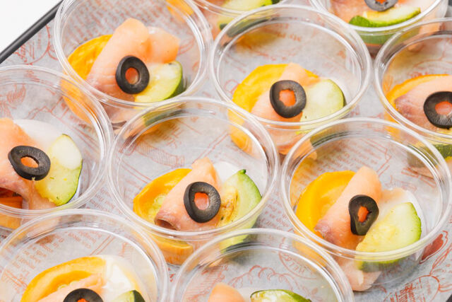 スモークサーモン＆2種類のズッキーニ