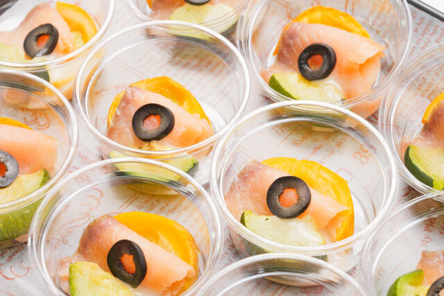 スモークサーモン＆2種類のズッキーニ