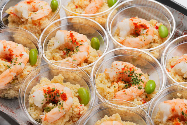 クスクスとエビのサラダ