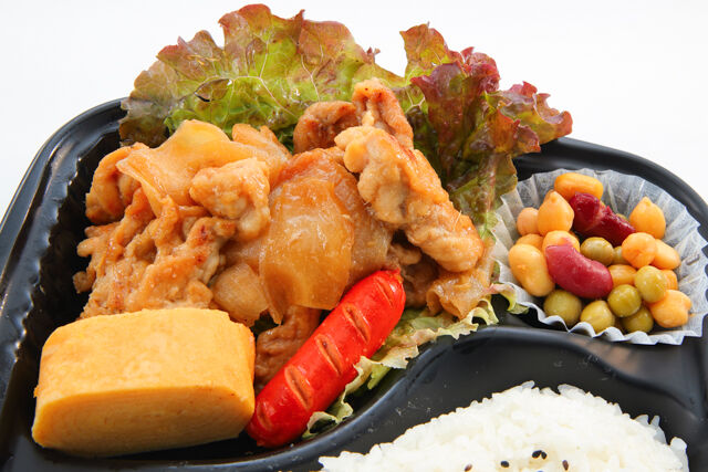 勇往邁進-豚の生姜焼き弁当