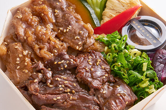 クック井上。監修【京風焼肉 旦那衆】（東京店）-京風焼肉重 ハラミ＆カルビ