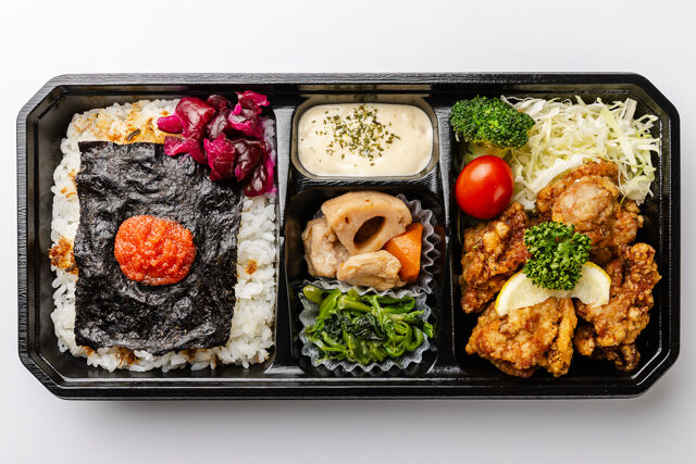 お米屋の弁当俵屋-【お米の俵屋】自家製オリジナル唐揚げと明太のり弁当