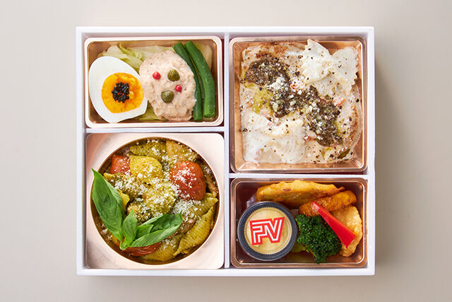 ポンテベッキオ（東京店）-ジェノベーゼとセミドライトマトのパスタ＆ハンバーグ ポルチーニクリーム煮込み