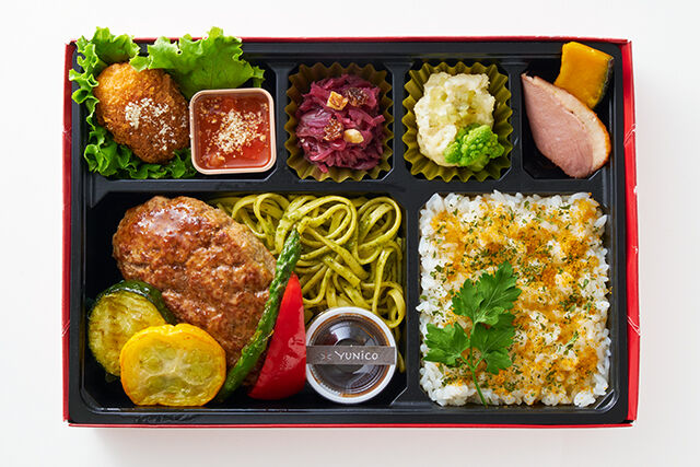 大阪・北新地 イタリア料理 YUNiCO（西東京店）-【北新地イタリアンBOX】ハンバーグ＆ボッタルガバターライス  選べるソース