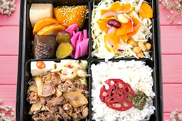 たかまさ農園-農園弁当 豚肉の生姜焼き
