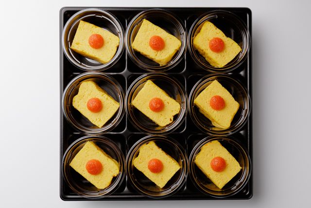 【カップ】だし巻き卵の明太子添え