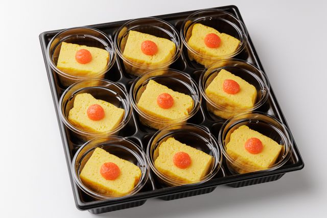 【カップ】だし巻き卵の明太子添え