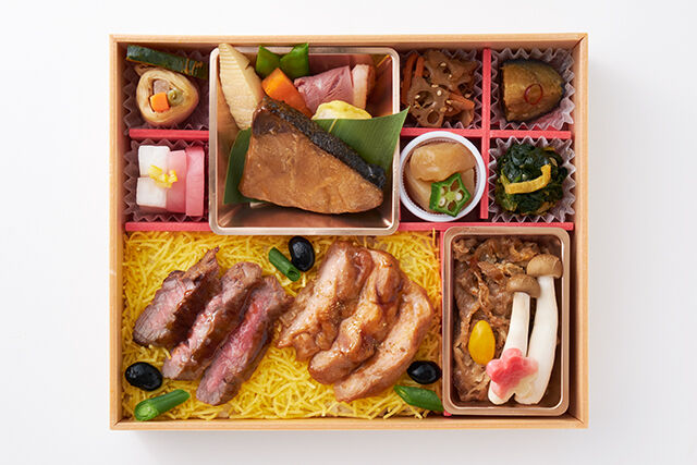 日本橋OIKAWA（東京店）-日本橋“運ざかり”御膳 やわらかステーキ＆鶏肉の照り焼きご飯