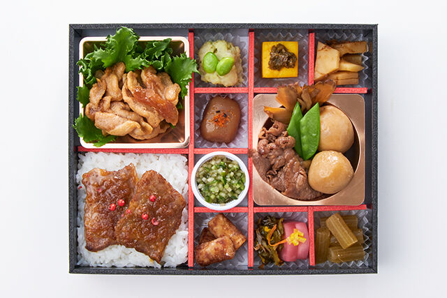 山形料理まら（東京店）-厳選米沢牛 芋煮御膳 YAMAGATAポークジンジャーと山形牛の薄切りステーキごはん