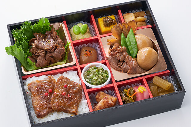 山形料理まら（東京店）-厳選米沢牛 芋煮御膳 米沢牛の焼肉と山形牛の薄切りステーキごはん
