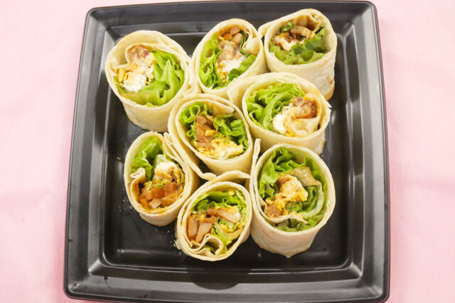 照り焼きチキンマヨのトルティーヤ