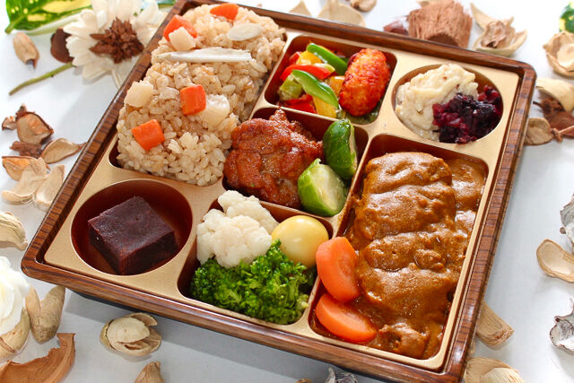 satomi〜有名シェフがてがけるおべんとう〜（大阪店）-【冬限定】オリエンタルラグー煮込みハンバーグ