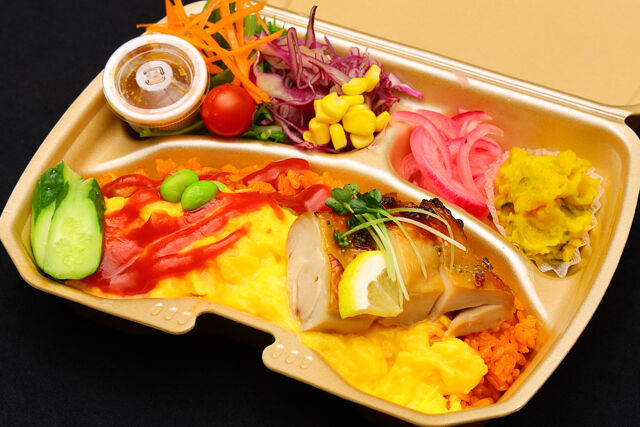omelet rice【オムライスwithグリルチキン】
