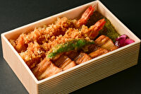 日本橋 天丼 天むす 金子半之助-煮穴子と車海老天重