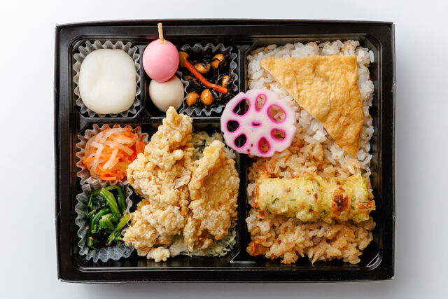 和弁当 彩葉（いろは）-2種ごはんと特製だしからあげ弁当