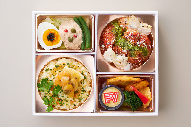 ポンテベッキオ（広島店）-シーフードとボッタルガのリゾピラフ＆カツレツのトマトソース煮込み