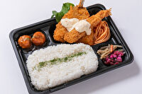 お弁当FACTORY デリ弁-海老フライ＆アジフライ弁当
