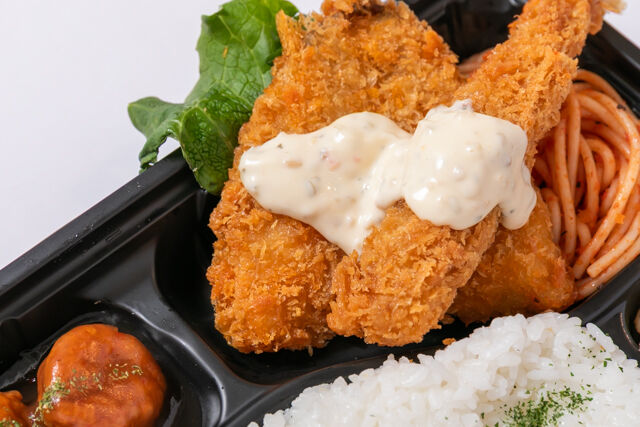 お弁当FACTORY デリ弁-海老フライ＆アジフライ弁当