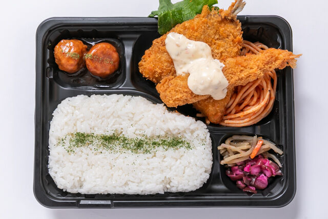 お弁当FACTORY デリ弁-海老フライ＆アジフライ弁当