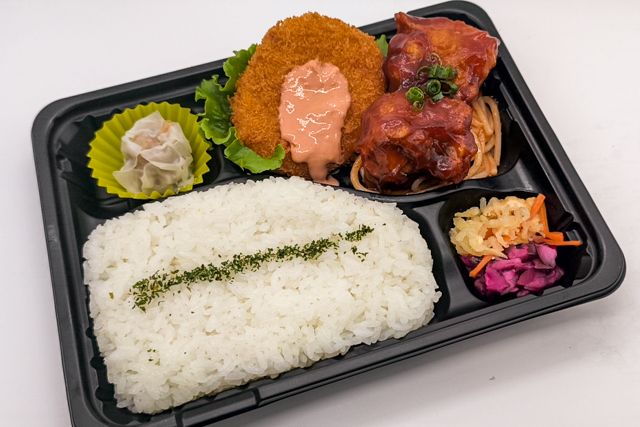お弁当FACTORY デリ弁-特製鶏から揚げ（甘酢たれ）＆コロッケ弁当