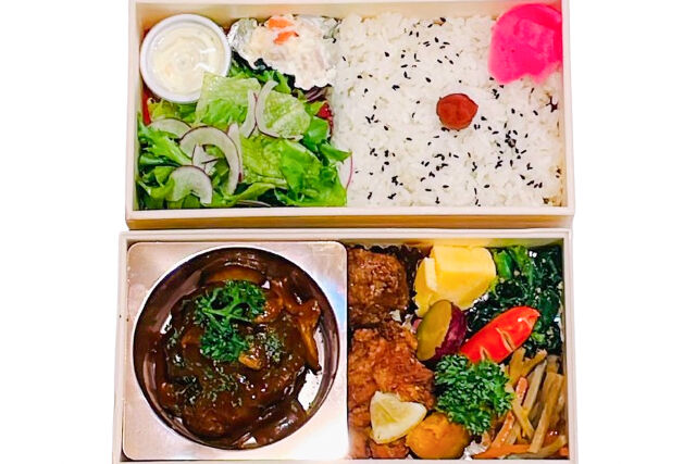 彩りハンバーグ弁当