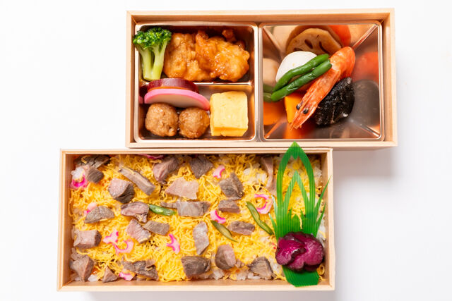 和膳和泉--A4ランク以上保証-最高級常陸牛の和牛ローストビーフちらし御膳
