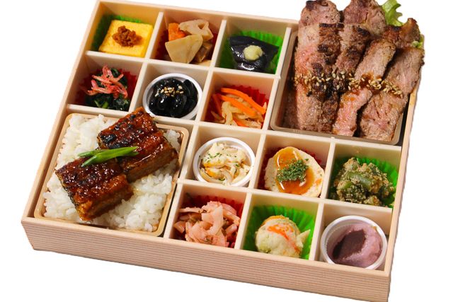 鰻重とステーキ錦御膳