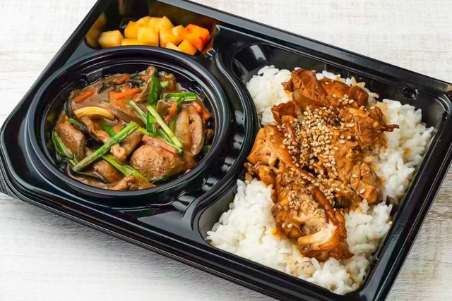 焼肉吉江薬膳食堂-大満足 ニラレバー炒め＆鶏もも照り焼き