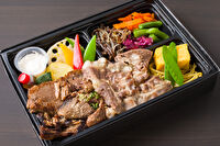 神田タンだけ（銀座店）-厚切牛タン塩と牛カルビ焼肉の弁当
