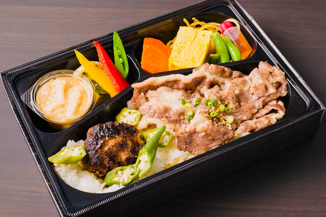 神田タンだけ-名物！トロロで食べる100％牛タンバーグと牛カルビ焼肉弁当