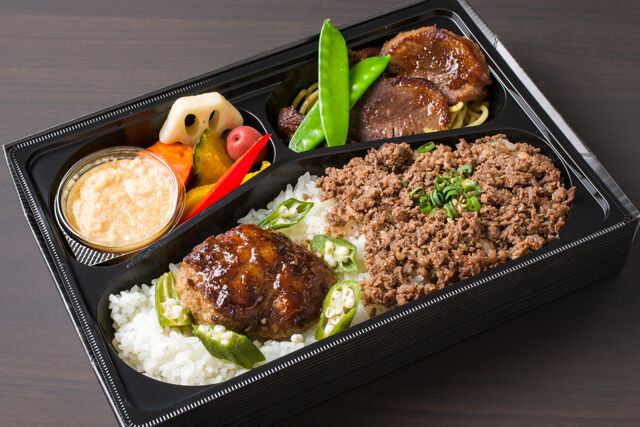 神田タンだけ-トロロで食べる100％牛タンバーグと飲める黒毛和牛焼肉＆厚切り牛タン塩の欲張り弁当