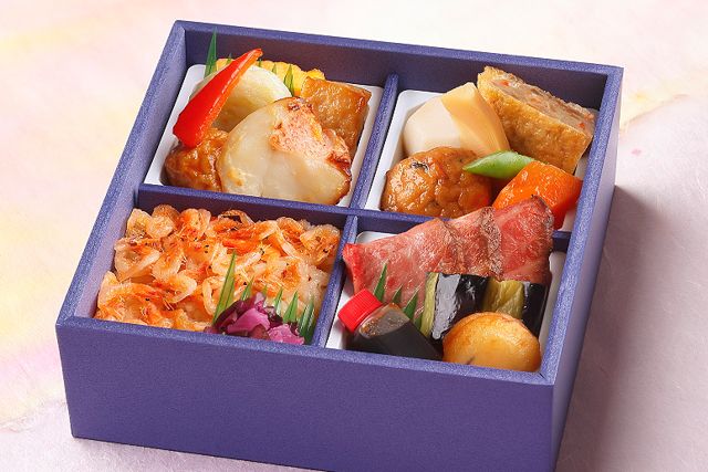 なだ万厨房 広島店-ローストビーフと桜海老御飯のお弁当