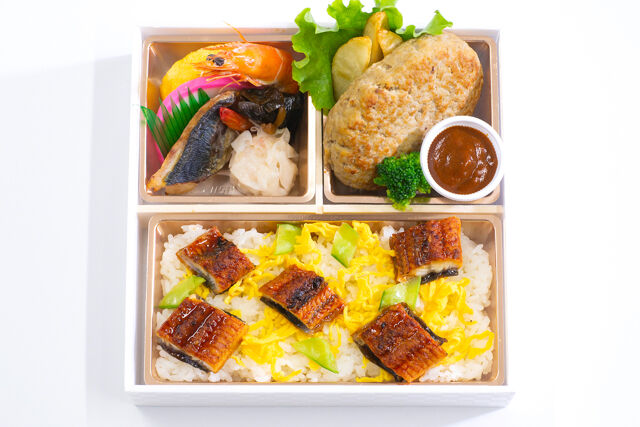 HARUの仕出し屋さん-うなぎちらしとハンバーグ弁当