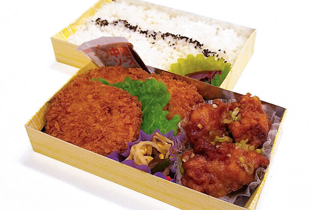 だぶるめいん-トリプル！とんかつ×油淋鶏×コロッケ弁当
