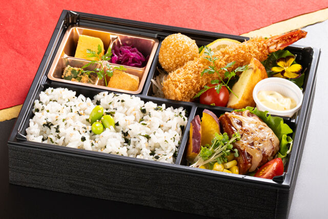恵比寿膳（滋賀店）-咲～手仕込みエビフライとチーズハンバーグ～（わかめご飯）