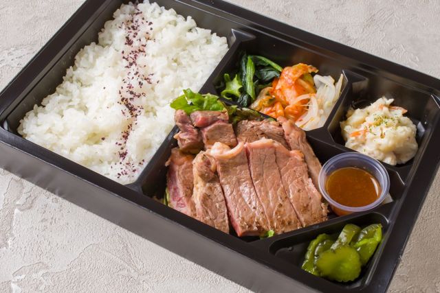 仕出し割烹みや-国産牛リブロースステーキ御膳