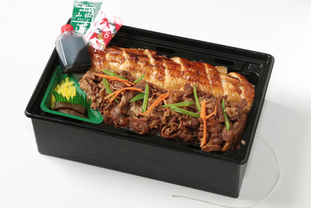 【温まる】熱々うな牛弁当