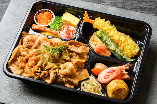 和洋肉膳たまさか-海老天と豚丼御膳