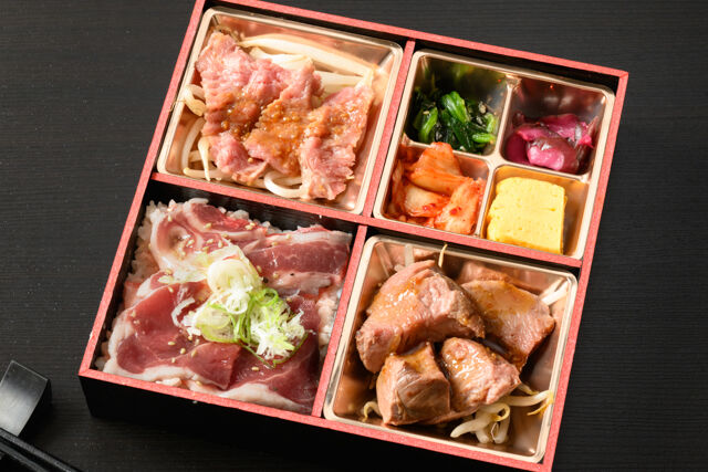 焼肉真田-牛カルビとサーロイン含む3種の肉御膳