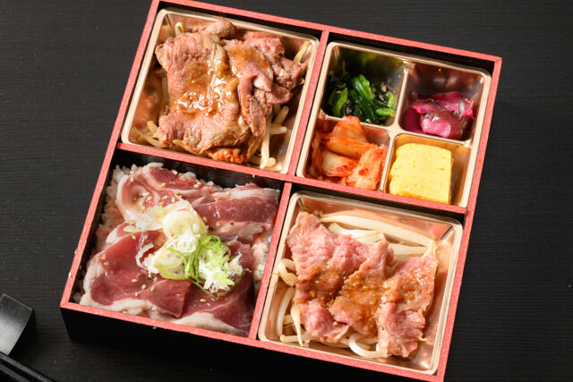 焼肉真田-牛カルビの豪華3種肉御膳