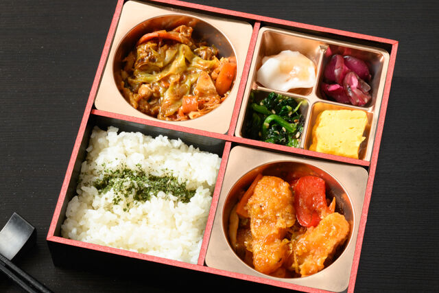 中華劉邦-酢豚と回鍋肉弁当