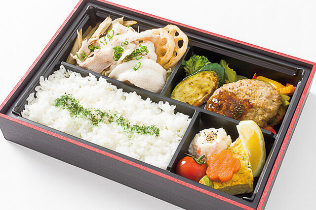 洋食レストラン 宇都宮（千葉店）-デミハンバーグと豚しゃぶサラダ弁当