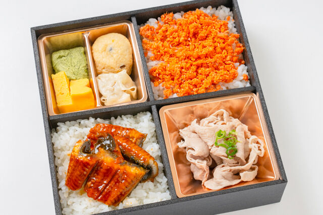 スタミナ満点問屋 うな蔵（千葉店）-鰻と鮭ほぐし重と豚しゃぶと弁当