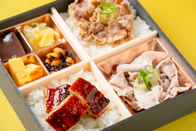 スタミナ満点問屋 うな蔵（千葉店）-鰻・和牛すき・豚しゃぶのトリプルメイン弁当