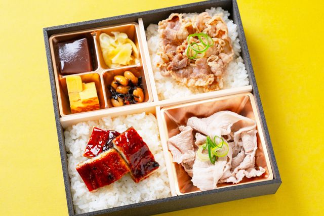 鰻・和牛すき・豚しゃぶのトリプルメイン弁当